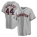 Houston Astros #44 Yordan ¨¢lvarez Gray JEROMEN Road Replica Player Jersey