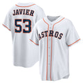 Houston Astros #53 Cristian Javier White JEROMEN Home Replica Jersey