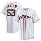 Houston Astros #53 Cristian Javier White JEROMEN Home Replica Jersey
