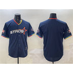 Houston Astros Blank Navy JEROMEN 2025 City Connect With Texas Patch Limited Stitched Jersey