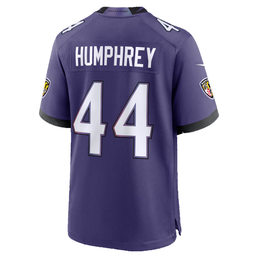 B.Ravens #44 Marlon Humphrey Purple JEROMEN Team Game Jersey