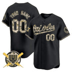 Custom Baltimore Orioles Armed Forces Day Vapor Premier Limited Jersey ¨C Black JEROMEN