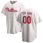 Custom Philadelphia Phillies White JEROMEN Home Replica Jersey