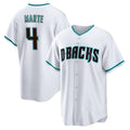 Arizona Diamondbacks #4 Ketel Marte White JEROMEN Cool Base Stitched Jersey