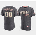 Custom Washington Nationals 2022 Gray JEROMEN City Connect Cherry Blossom Flex Base Stitched Jersey