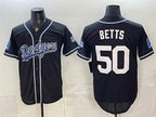 Los Angeles Dodgers #50 Mookie Betts B2B Champs 2026 Black JEROMEN Out Style Vapor Limited Stitched Jersey
