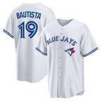 Toronto Blue Jays #19 Jose Bautista White JEROMEN Home Retired Player Replica Jersey