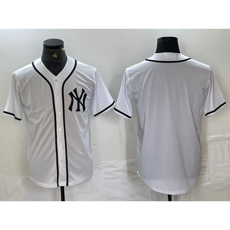 New York Yankees Blank White JEROMEN Cool Base Stitched Jersey