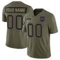 Custom B.Bills Active Player Olive JEROMEN 2025 Salute to Service Limited Stitched Jersey