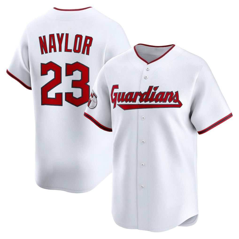 Cleveland Guardians #23 Bo Naylor White JEROMEN Home Limited Player Jersey