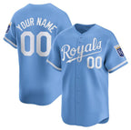 Custom Kansas City Royals Active Player Light Blue JEROMEN 2024 Alternate Limited Stitched Jersey