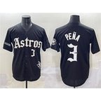 Houston Astros #3 Jeremy Pena Black JEROMEN Gothic 'Houston Born Barrio Raised' Limited Stitched Jersey
