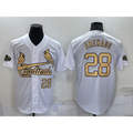 St. Louis Cardinals #28 Nolan Arenado Number White JEROMEN 2022 All Star Stitched Cool Base Jersey