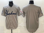New York Yankees Blank Grey JEROMEN With Patch Limited Stitched Jersey
