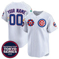 Custom Chicago Cubs Active Player White JEROMEN 2025 Tokyo Series Limited Stitched Jersey