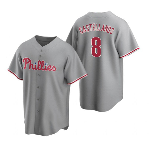 Philadelphia Phillies #8 Nick Castellanos Gray JEROMEN Cool Base Stitched Jersey