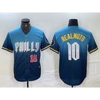 Philadelphia Phillies #10 JT Realmuto Number Blue JEROMEN 2024 City Connect Limited Stitched Jerseys