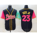 San Diego Padres #23 Fernando Tatis Jr Black JEROMEN NEW 2023 City Connect Cool Base Stitched Jersey 2
