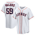 Houston Astros #59 Framber Valdez White JEROMEN Home Replica Jersey