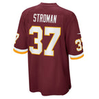 W.Football Team #37 Greg Stroman Burgundy JEROMEN Game Player Jersey