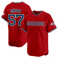 Cleveland Guardians #57 Shane Bieber Red JEROMEN Alternate Limited Stitched Jersey