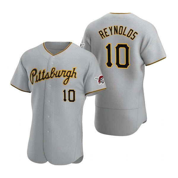 Pittsburgh Pirates #10 Bryan Reynolds Gray JEROMEN Road Flex Base Jersey