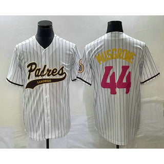 San Diego Padres #44 Joe Musgrove White JEROMEN Pinstripe 2023 City Connect Cool Base Stitched Jersey