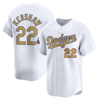 Los Angeles Dodgers #22 Clayton Kershaw White JEROMEN 2025 Gold Collection Limited Stitched Jersey