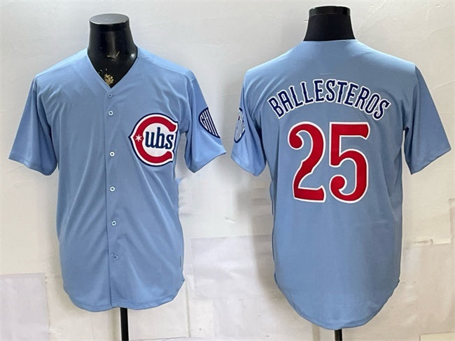 Chicago Cubs #25 Moises ballesteros Blue JEROMEN 2026 2nd Alternate Limited Stitched Jersey