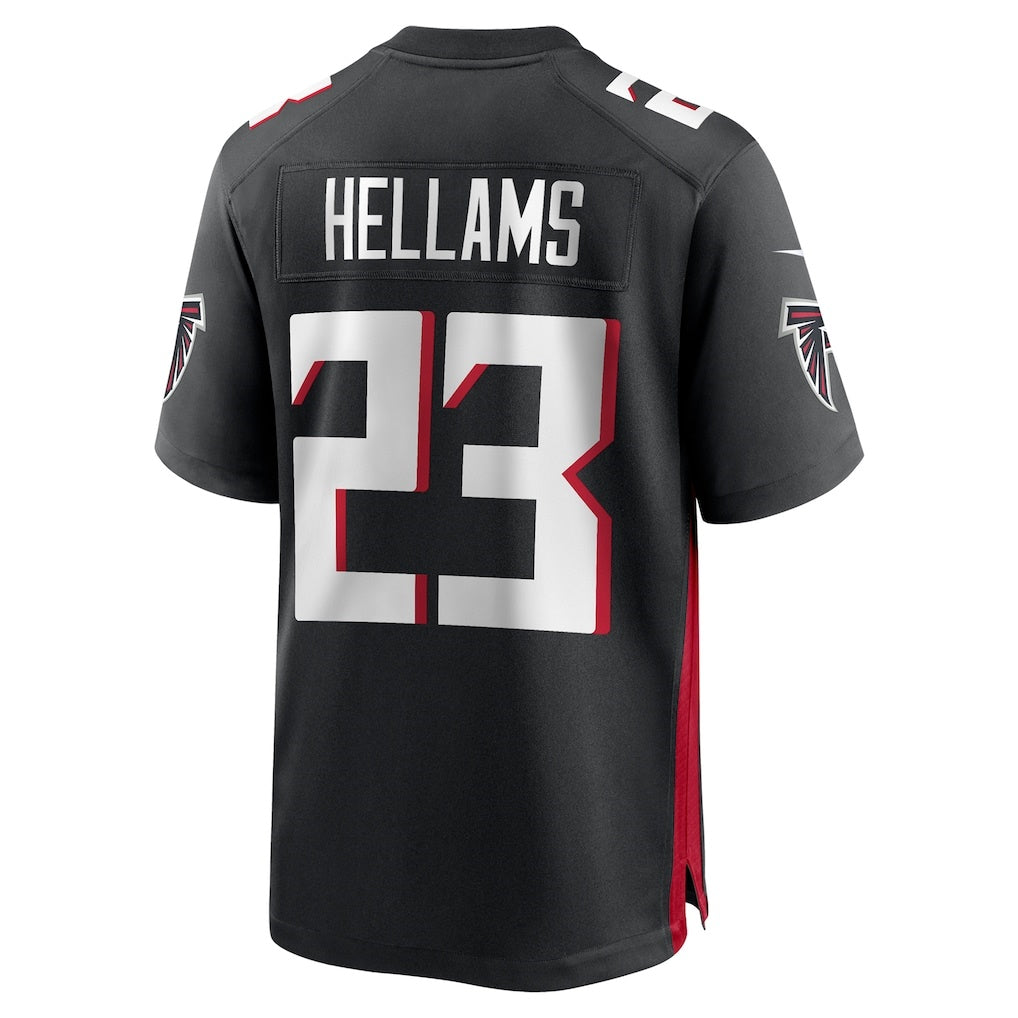 A.Falcons #23 DeMarcco Hellams Black JEROMEN Team Game Jersey