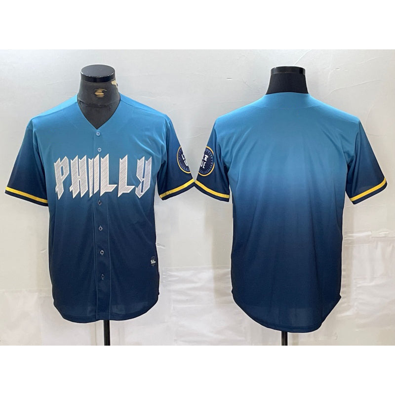 Philadelphia Phillies Blank Blue JEROMEN 2024 City Connect Limited Stitched Jersey
