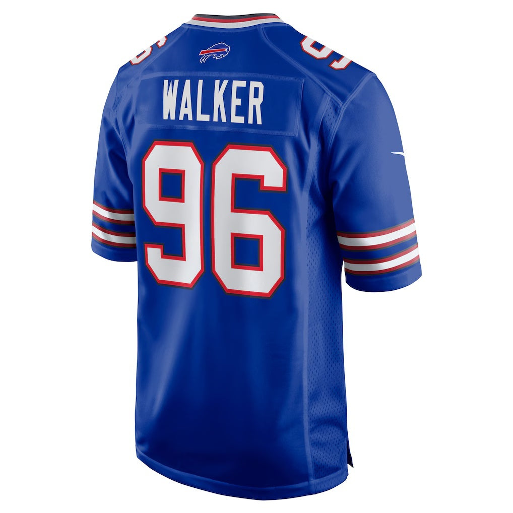 B.Bills #96 Deone Walker Royal JEROMEN Team Game Jersey