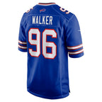 B.Bills #96 Deone Walker Royal JEROMEN Team Game Jersey