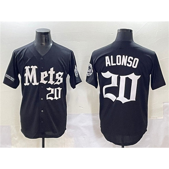 New York Mets #20 Pete Alonso Black JEROMEN 'Gotham Gothic Edition' Vapor Premier Limited Stitched Jersey