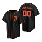 Custom San Francisco Giants Black JEROMEN Stitched Cool Base Jersey