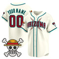 Custom Arizona Diamondbacks x One Piece Cream JEROMEN Vapor Premier Limited Jersey - Stitched