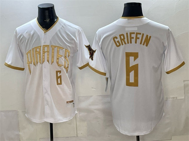Pittsburgh Pirates #6 Konnor Griffin White JEROMEN 2026 City Connect Stadium Stitched Jersey