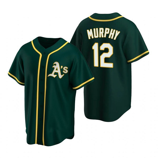 Oakland Athletics #12 Sean Murphy Green JEROMEN Cool Base Stitched Jersey