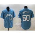 Los Angeles Dodgers #50 Mookie Betts Light Blue JEROMEN Limited Stitched Jersey