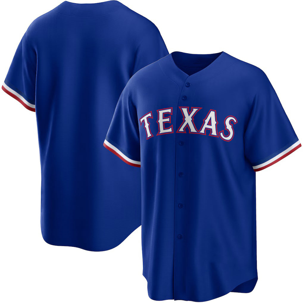Texas Rangers Royal JEROMEN Alternate Replica Team Logo Jersey