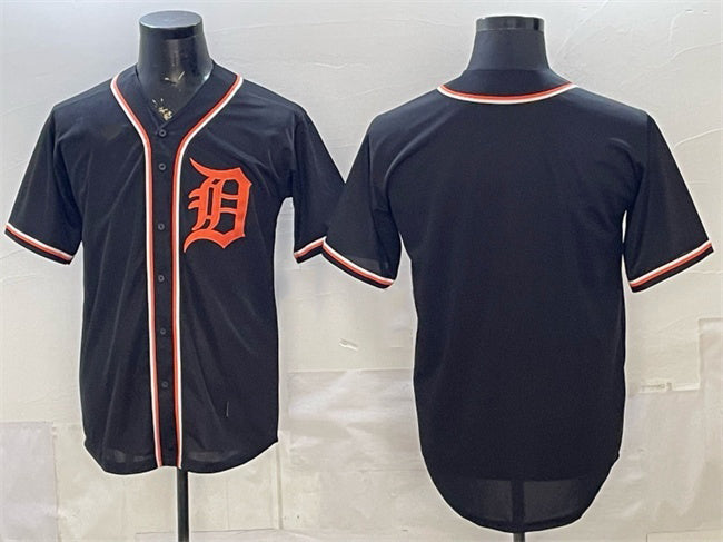 Detroit Tigers Blank 2026 Fashion Replica Black JEROMEN Out Stitched Jersey