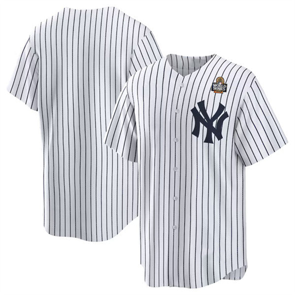 New York Yankees Blank White JEROMEN 2024 World Series Cool Base Stitched Jersey