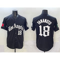 Los Angeles Dodgers #18 Yoshinobu Yamamoto Black JEROMEN Mexico 2025 LA Gothic Style With Fernando Patch Vapor Premier Limited Stitched Jersey