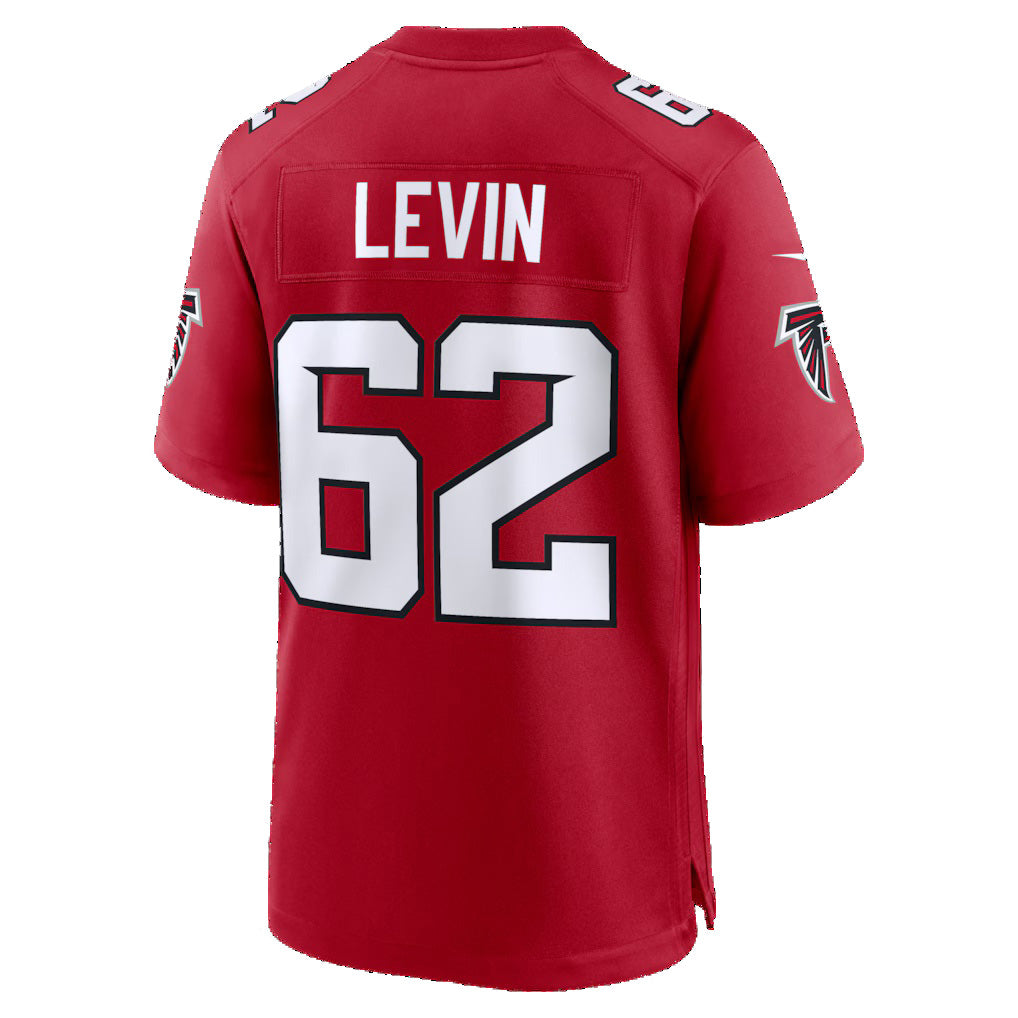 A.Falcons #62 Corey Levin Red JEROMEN Team Game Jersey