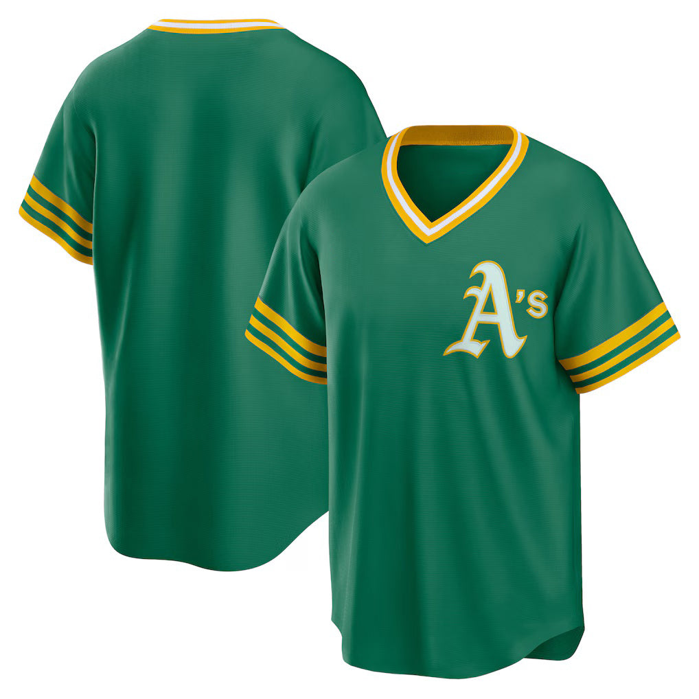 Oakland Athletics Kelly Green JEROMEN Road Cooperstown Collection Team Jersey