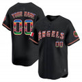 Custom Los Angeles Angels Mexico Vapor Premier Limited Jersey ¨C Black JEROMEN
