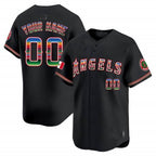 Custom Los Angeles Angels Mexico Vapor Premier Limited Jersey ¨C Black JEROMEN