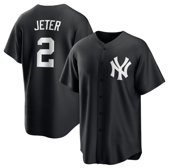 New York Yankees #2 Derek Jeter Black JEROMEN Lights Out Limited Stitched Jersey