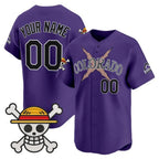 Custom Colorado Rockies x One Piece Purple JEROMEN Vapor Premier Limited Jersey - Stitched