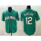 Seattle Mariners #12 Josh Naylor Aqua JEROMEN Limited Stitched jersey